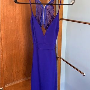 blue, short, tight dress